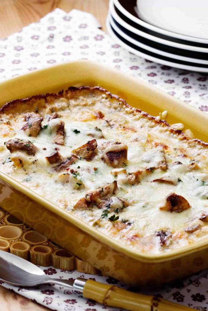 Fish Casserole with French Mustard and Mushroom