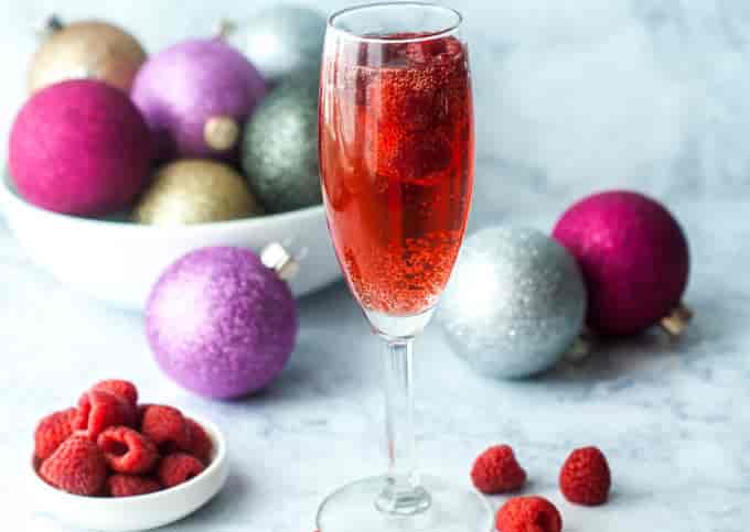 Low-Carb Raspberry Mimosa