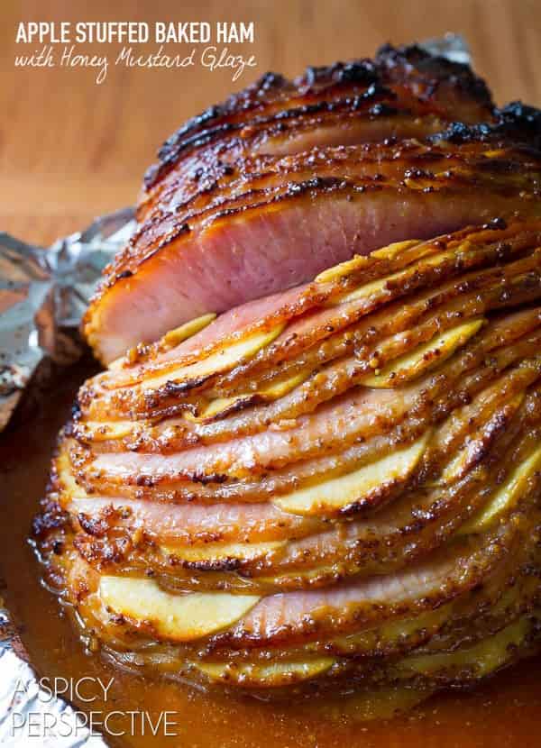 11. Baked Ham with Apple and Honey Mustard