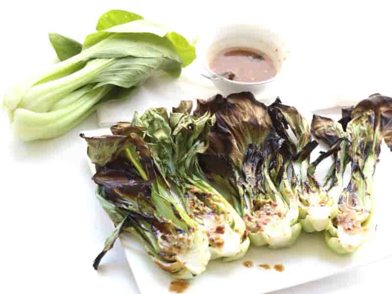 Grilled Bok Choy with Asian Dressing