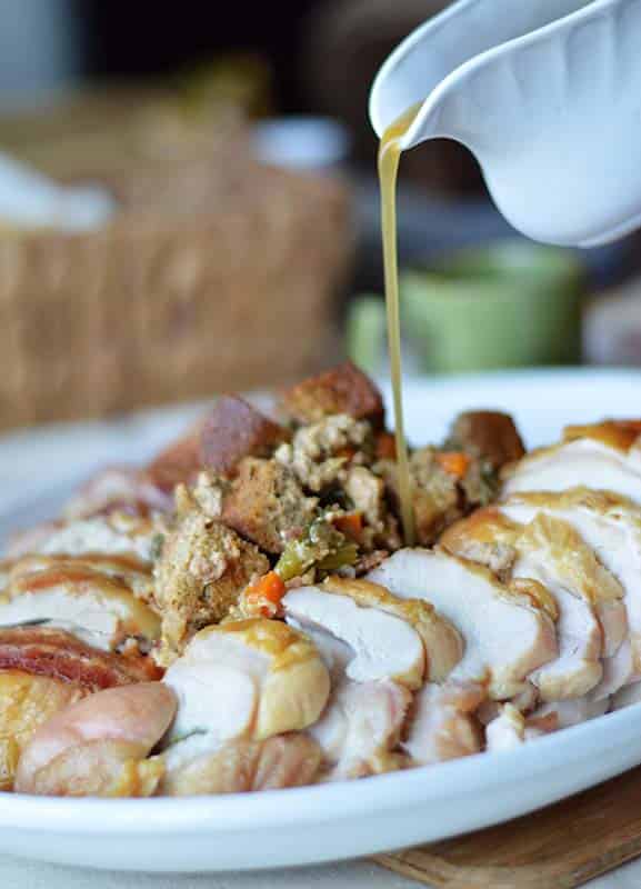 Bacon-Wrapped Turkey with Gravy