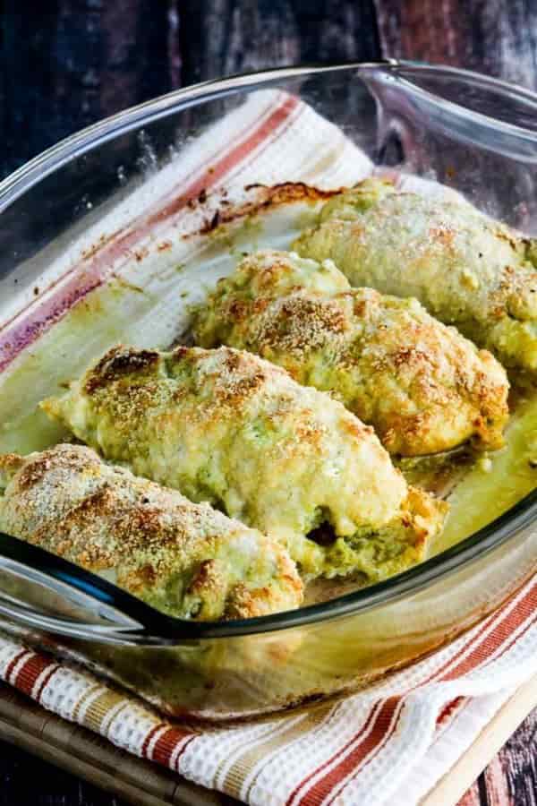 Pesto and Cheese Stuffed Baked Chicken