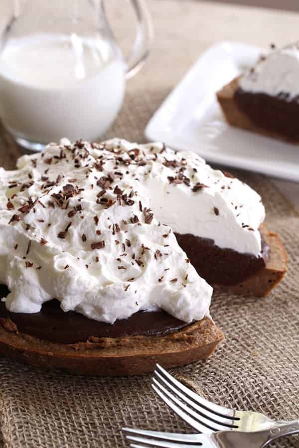 Chocolate and Peanut Butter French Silk Pie