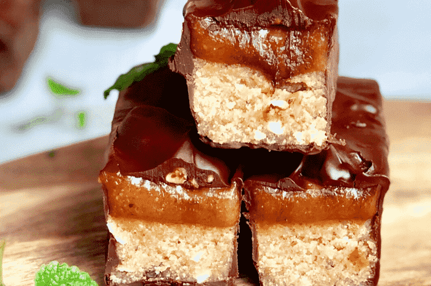Snickers Bar with Cookie Dough Layer