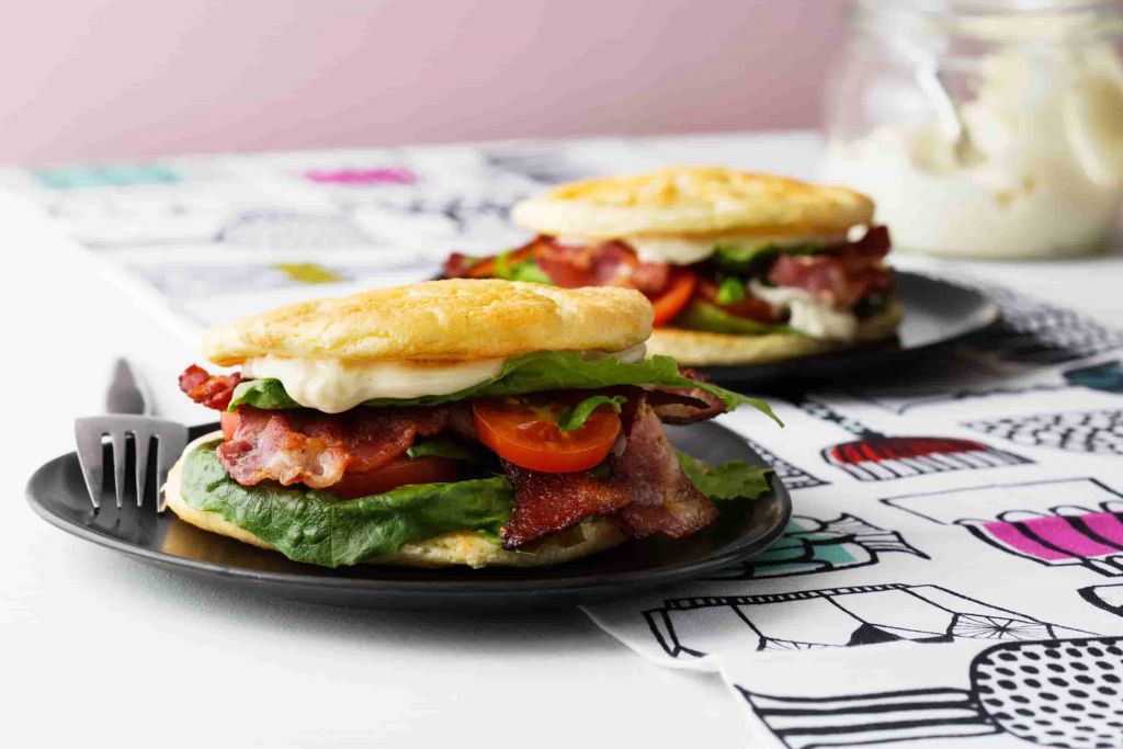 Bacon Lettuce and Tomato Breakfast with Cloud Bread