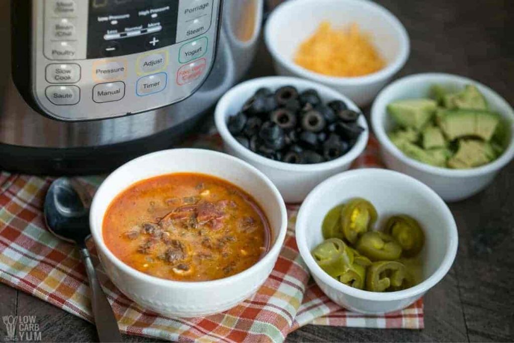 Instant Pot Low Carb Taco Soup with Cream Cheese
