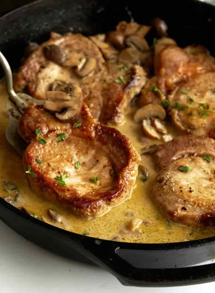 Creamy Mushroom and Pork Chops