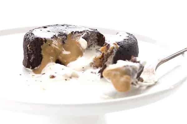 Chocolate Peanut Butter Molten Lava Cake