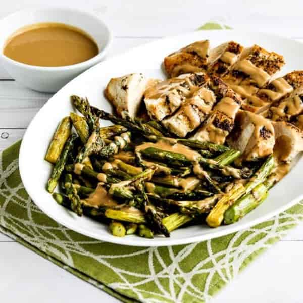 Chicken in Tahini Sauce with Roasted Asparagus