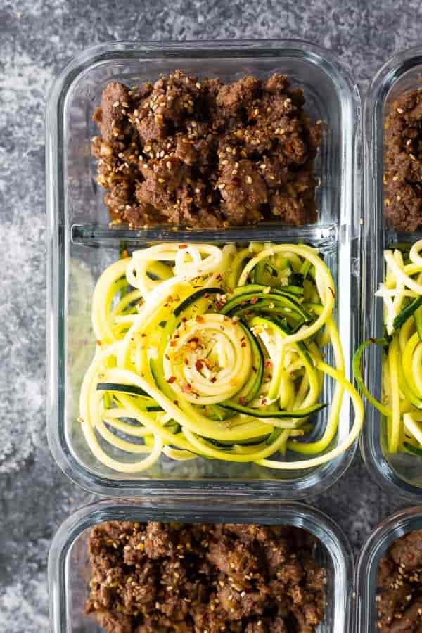 Ginger Beef with Zucchini Noodles