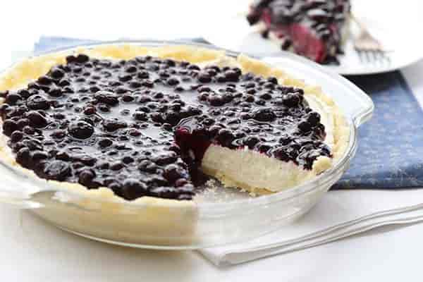 No Bake Blueberry Cheesecake Pie