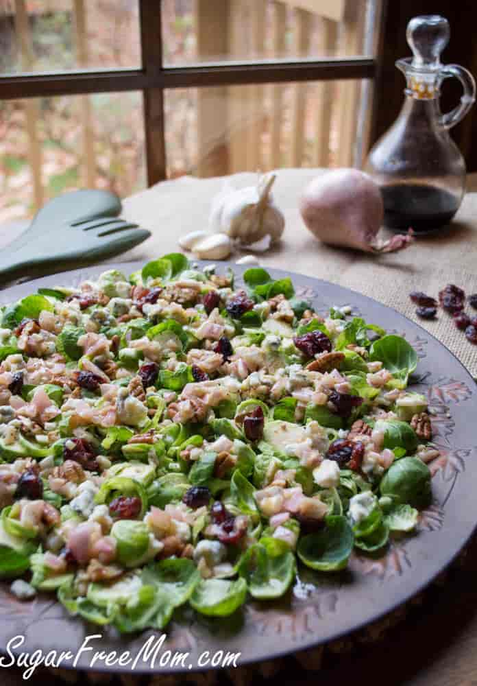 Pecan Cranberry and Brussels Sprout Salad