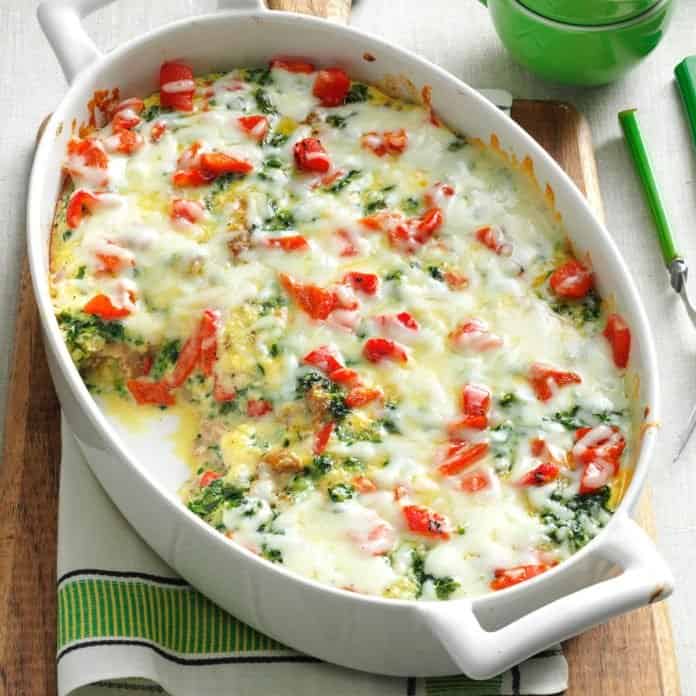 Sausage and Herbs Breakfast Casserole
