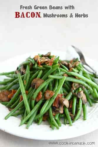 Bacon with Green Beans Mushroom and Herbs
