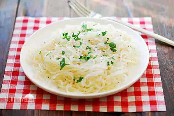 Shirataki Noodles with Butter and Parmesan
