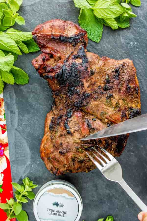 Herb Crusted and Grilled Lamb Leg