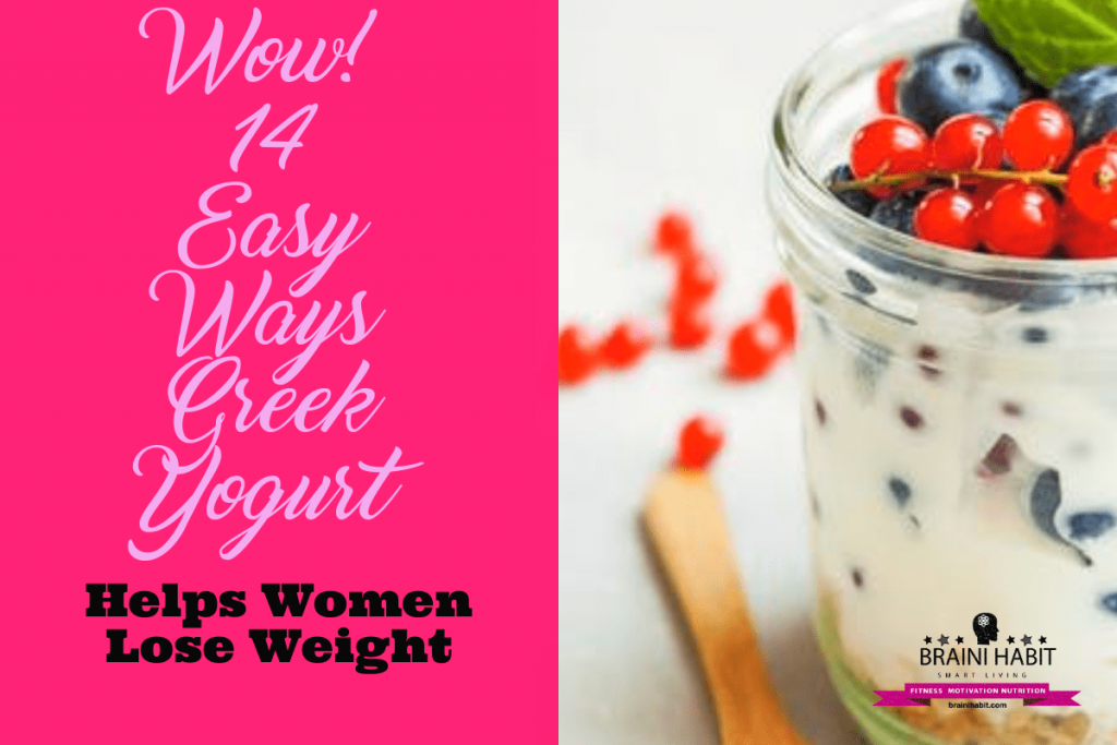 Wow! 14 Easy Ways Greek Yogurt Helps Women Lose Weight Greek yogurt is a protein-rich food you can add to your diet to lose weight quicker. It is loaded with protein and nutrients your body needs to recover after an exhausting workout. Read on to find out some evidence-based ways Greek yogurt can help you lose those excess pounds. #greekyogurt #highproteindiet #loseexcesspounds #weightlossgoals #loseweight